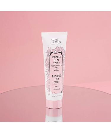 Panier des Sens Face Scrub - Exfoliating & Radiance with Rice Powder Pink Clay & Rose | Gentle Double Action Facial Exfoliator for Women - 97% Natural Ingredients - 2.5 floz - Buy Online on GoSupps.com