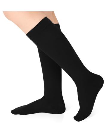 Evolyline Medical compression stockings women men 20-30 mmHg calves closed toe area Support stockings compression socks thrombosis socks graded support for varicose veins edema black l