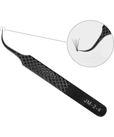 Professional Stainless Steel Eyelash Extension Tweezers | High Precision Volume Tweezers (JM2-4 Black) - International Shipping Available - Buy Online on GoSupps.com