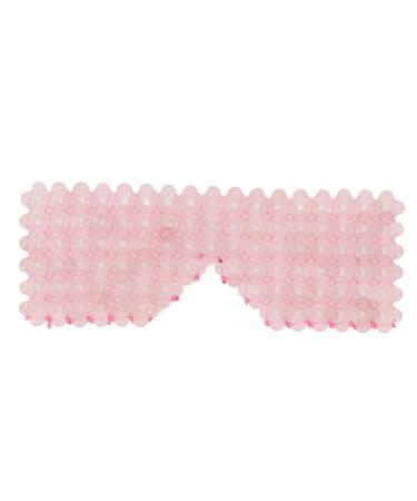 Rose Quartz Eye Mask with Cooling Jade Reduce Puffiness Hand Crafted for Facial Massage and Dark Circle (Crystal) Pink Crystal