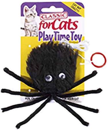 Classic Pet Products Furry Spider Cat Toy Black - Buy Online on GoSupps.com