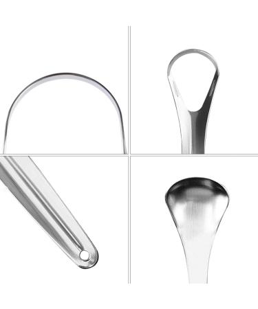 Stainless Steel Tongue Scraper - Effective Tongue Cleaner for Fresh Breath & Optimal Oral Hygiene - Improve Oral Health Worldwide - Buy Online on GoSupps.com