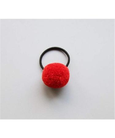 10 Elastic Ball Hair Ties - Plush Pom Pom Ponytail Holders for Women & Girls - Red - Comfortable & Practical - Buy Online on GoSupps.com