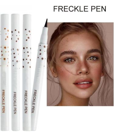 PICKX Freckle Pen 4 Colors Natural Freckle Pen Fake Freckle Pen Waterproof Long Lasting Soft Spots Natural Relaxing Sun Makeup(Light Brown Natural Coffee Chestnut Dark Brown) (4PC) - Buy Online on GoSupps.com