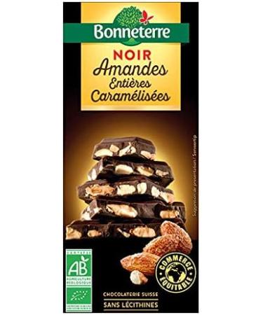 Bonneterre - Dark Chocolate Bar with Caramelized Whole Almonds 200G - Sold per unit - Buy Online on GoSupps.com
