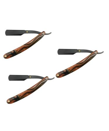 Beaupretty 3st hand razor for men cutlery holder men razor razor made of metal safe razor eyebrow knife manual bamboo