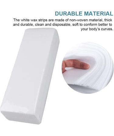 100PCS White Disposable Non-woven Hair Removal Wax Strip Hair Remove Paper Depilatory Epilator for Arms Legs Lip Eyebrow Oxter of Women and Men(size:7.87 x 2.76inch) - Buy Online on GoSupps.com