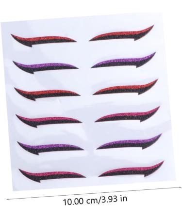 BIUDECO 12 Pairs Glitter Eyeliner Eyelid Transfer Tape Eye Makeup Tool Glitter Tape Double Sided Sticker - Buy Online on GoSupps.com
