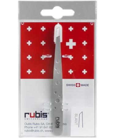 Rubis Elegance Collection Stainless Steel Slanted Tweezers - 1K111 Silver - Buy Online on GoSupps.com