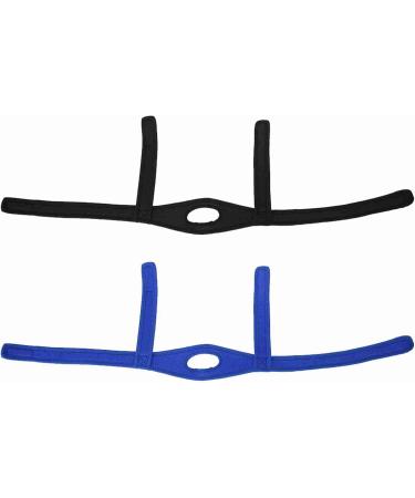 Buy Adjustable Headband Jaw Support Strap Belt - Neoprene Chin Exposed Design for Snoring & Chin Dislocation - Blue & Black - Buy Online on GoSupps.com