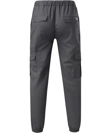 Buy Ronony Men's Cargo Jogging Pants - Long Stretch Regular Fit Outdoor Trekking & Leisure Pants with Multiple Pockets - XL - Gray - Buy Online on GoSupps.com
