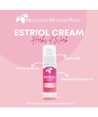 Mountain Meadow Herbs Bioidentical Estriol Cream | Physician Developed Hormonal Support for Menopause | 1000mcg Natural Estriol USP per Pump | 3rd Party Tested - Buy Online on GoSupps.com