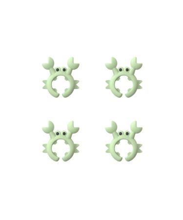 Creative Crab Shaped Spatula Rack Silicone Crab Spatula Spoon Holder with Non Perforated Fork Spatula Rack Creative Silicone Multifunctional Crab Shaped Spatula Rack (Green)