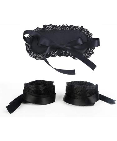 Soft Lace Eye Mask - Comfortable Sleep & Travel Companion | Adjustable for Ultimate Relaxation | Black - Buy Online on GoSupps.com