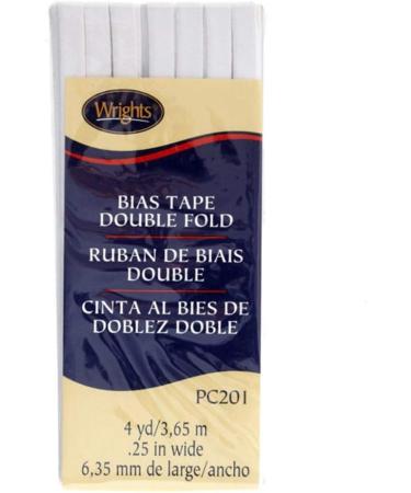 Double Fold Bias Tape 1/4 x 4 Yards White - High-Quality Sewing Trim - Buy Online on GoSupps.com
