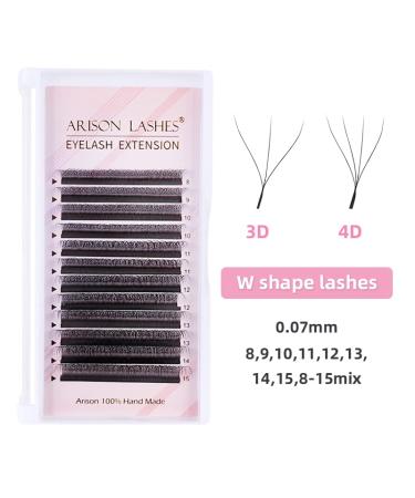 4D YY Eyelash Extensions - 2Y Shape Webart Prefabricated Compartment - Individual Extensions (0.07C 8-15mm Mixed) | 1 Pack - Buy Online on GoSupps.com