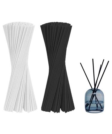 Pilikoll 160 pieces 24 cm rattan Reed Diffuser Reed Rattan Rattan Reed Sticks Essential Oil Aroma Diffusor Sticks fragrance rods Diffuser sticks for essential oils (black & white)