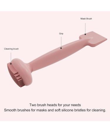 Dual Head Silicone Facial Mask Brush Comfortable Handle Fine & Flat Brush Head Easy to Wash for Deep Cleansing Applicator for Beauty Salon & Home Use - Buy Online on GoSupps.com