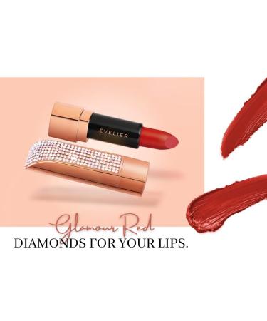EVELIER Galaxy Lipstick - Matte Moisturizing Plush Lipstick for Intense Hydration and All Day Coverage in Glamour Red - Buy Online on GoSupps.com