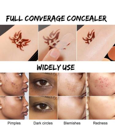 DE LANCI Cream Contour Concealer Palette Kit - Full Coverage Makeup for Oily Skin & Dark Circles - Buy Online on GoSupps.com