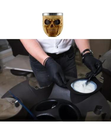 Skull Foam Bowl Stainless Steel Shaving Bowl Foaming Soap Bowl Men's Facial Cleansing Skull Beard Soap Foam Bowl Facial Hair Beard Brush Mug Skull - Buy Online on GoSupps.com
