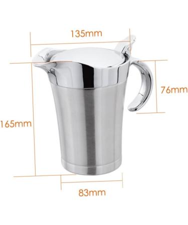 Zerodeko 3pcs Insulated Gravy Boat Containers with Lids Oil Dispenser Bottle Sauce Containers Serving Glass Dispenser Salad Dressing Server Pourer Oil Bottle Stainless Steel Glass Sauce Size 2x3pcs As Shownx3pcs - Buy Online on GoSupps.com