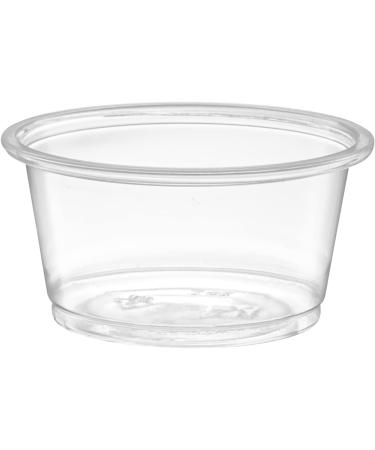 2 oz Clear Disposable Plastic Portion Cups - 200 Count | Small Mini Containers for Jello Shots, Sauce, Slime, Condiments, Medicine, Crafts | Souffle Cups for Portion Control & Meal Prep - Buy Online on GoSupps.com