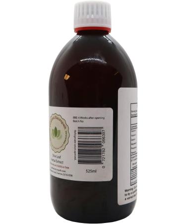 Pure Olive Leaf Extract 525ml in Glass Bottle - 100% Organic & Natural - 500ml - Buy Online on GoSupps.com