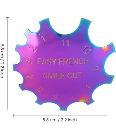 Nail Art Template Tool Easy French Smile Line Cutter Manicure Edge Trimmer Stainless Steel Nail Art Template Tool French Manicure Guide - Buy Online on GoSupps.com