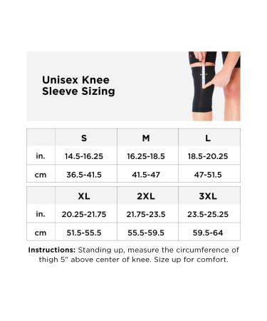 Tommie Copper Core Compression Infrared Knee Sleeve - Unisex - Black - Large - Buy Online on GoSupps.com