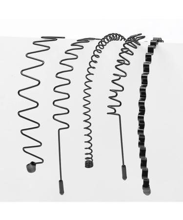 UCUNJIA 10 PCS Men's Hairbands - Elastic Black Metal & Unisex Plastic Hairbands for All Hairstyles - Buy Online on GoSupps.com