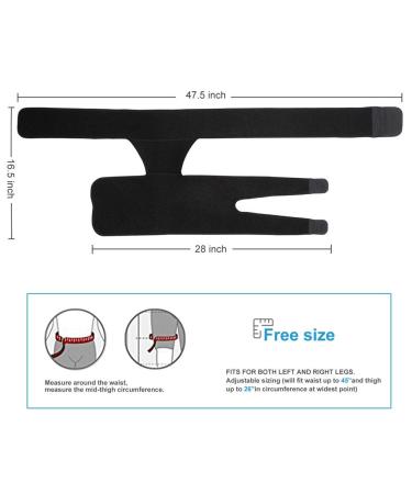 GOTOTOP Compression Brace for Hip & Thigh Support | Adjustable Sciatica Relief Wrap for Men & Women - Premium Quality - Buy Online on GoSupps.com