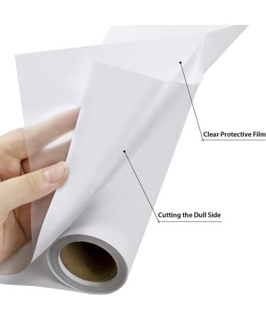 White Heat Transfer Vinyl Roll - 12x20ft HTV for Cutter Machines - Easy to Cut & Weed Iron-On Vinyl for Shirts - Buy Online on GoSupps.com