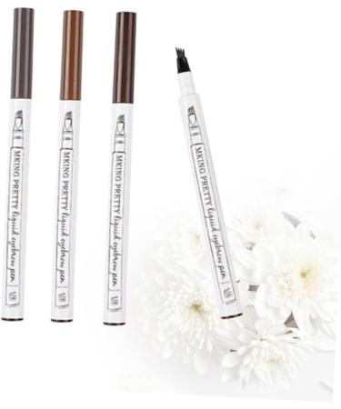 Beavorty 12 Pcs Eyebrow Pen Eyebrow Pencil for Women Liquid Eyebrow Pen Makeup Tools No Smudge 1 count (Pack of 1) As Shownx3pcs - Buy Online on GoSupps.com