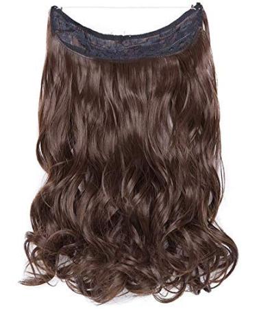 Silk-Co Adjustable Synthetic Hair Extensions with Rubber Band - Invisible Cord Corrugated 40cm Medium Brown for Women - Buy Online on GoSupps.com