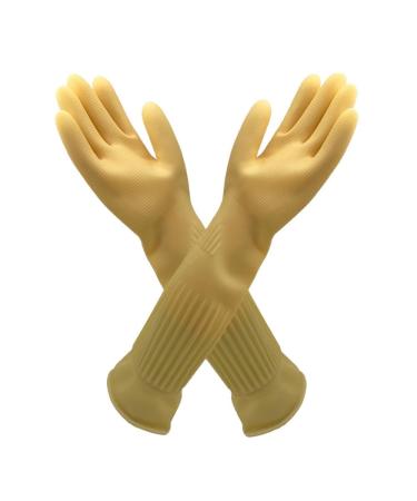 Waterproof Rubber Flushing Gloves - Oil-Resistant Cleaning Pair for Kitchen Laundry Car Wash & Pet Care (2 Pairs Medium) - Buy Online on GoSupps.com