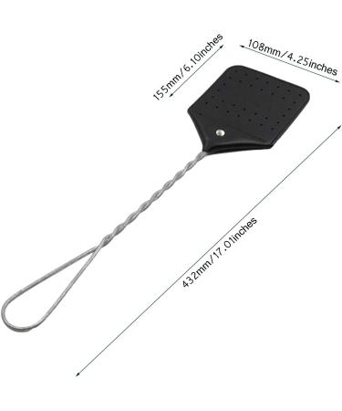 Leather Swatter Fly Swatter Heavy Duty Edition Extended Handle Durable Washable Household Bug Swatter Fly Swatters Leather Bug Swatter with Hang Hole - Buy Online on GoSupps.com