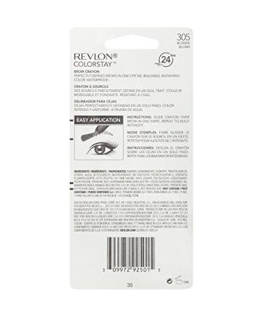 Revlon ColorStay Brow Crayon Blonde 0.09 oz (Pack of 1) | Long-lasting Formula - Buy Online on GoSupps.com