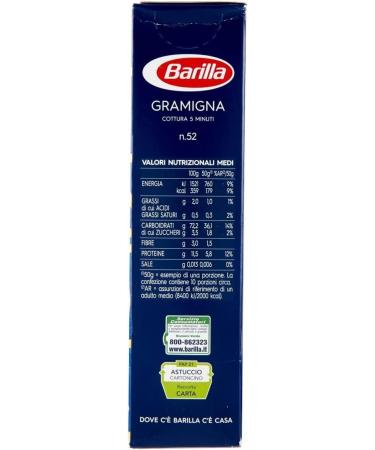  Italian Gourmet E.R. Barilla Gramigna Italian Pasta No. 52 500 g + Italian Gourmet Pulp 400 g - Buy Online on GoSupps.com