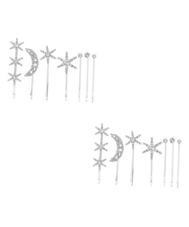 Beavorty 2 Sets Fringe Bobby Pin Metal Hair Barrettes Hair Clips Hair Barrettes for Girls Barrettes for Women Girls Hair Barrettes Girls Hair Accessories Issue Card Rhinestone Korean