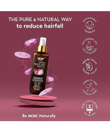 WOW Onion Hair Oil for Hair Growth and Hair Fall Control - With Black Seed Oil Extracts - 200 ml - Buy Online on GoSupps.com