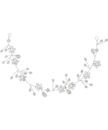 Hair Vine Crystal Headband Pearl Headpiece for Wedding Bride Bridesmaid - Buy Online on GoSupps.com