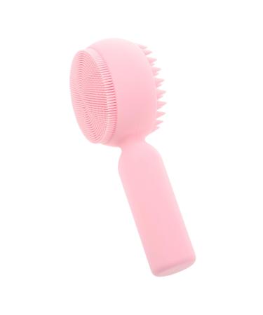 HAPINARY Silicone Face Brush Exfoliating Scrubber Silicone Face Scrub Silicone Facial Cleansing Brush Face Scrubber Silicone Scrubber for Face Silicone Face Cleansing Brush Facial Scrubber 11x5cm Pink