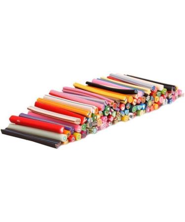 Cute 3D Fruit Fimo Canes Rods Polymer Clay Stickers Nail Art Decoration Tools Manicure Decoration Random Style 100Pcs - Buy Online on GoSupps.com