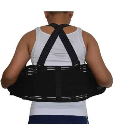 Suspender Belt Adjustable Posture Corrector Lumbar Brace Shoulder Band Corset Relief Lower Back Pain Black Skod - Buy Online on GoSupps.com