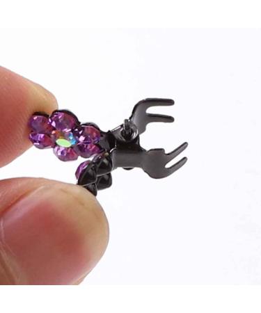 Shop Forcest 12-Piece Mini Rhinestone Flower Hair Clips for Girls & Women - White Metal Hair Grippers & Baby Hairpins - Buy Online on GoSupps.com