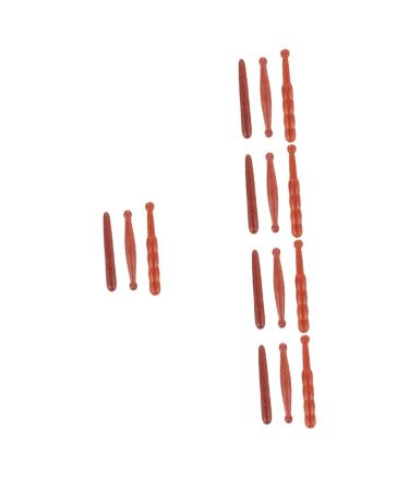 Solustre 15 STK acupressure stick depth tissue massager portable massage device Hand massage device massage roller made of wood foot massage sticks handy magic wand red pear stock