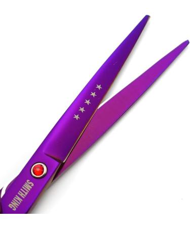 7.0 Inch Hair Scissors Set - Hair Cutting & Thinning Scissors with Razor Combs - Purple | International Shipping - Buy Online on GoSupps.com