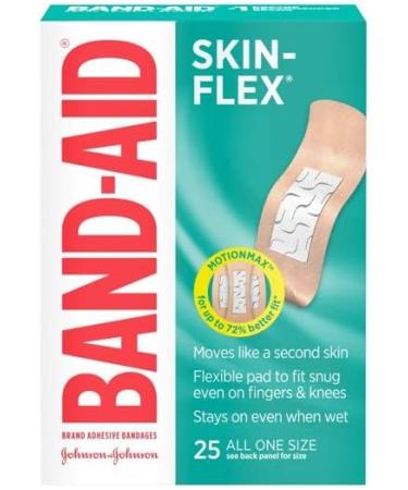 Band-Aid Skin-Flex Adhesive Bandages, All One Size, 25 Count (Pack of 3) - Buy Online on GoSupps.com