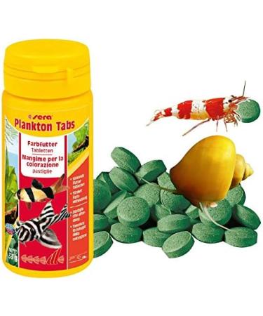 Sera Plankton Tabs Nature 50 ml - Falling Feed Tablets with 7% Krill for Aquarium Color Development - 1 Pack - Buy Online on GoSupps.com